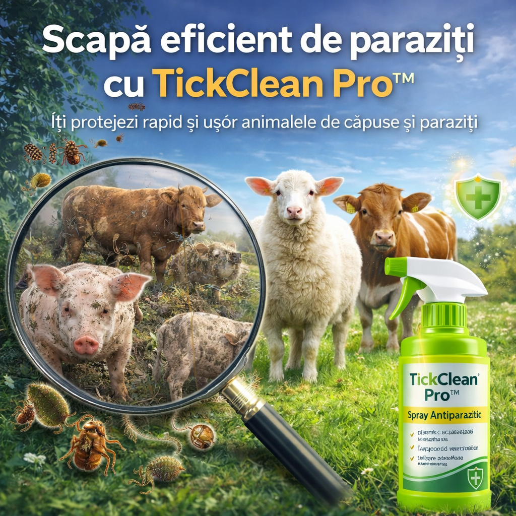 Spray profesional antiparaziți – TickClean Pro™
